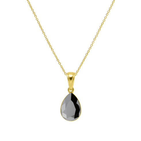 Sidabrinis pakabukas "Kristāla Lāse (Jet Hematite)" su Preciosa™ kristalais